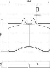 BOSCH 0 986 463 561 - Тормозные колодки, дисковые, комплект autospares.lv