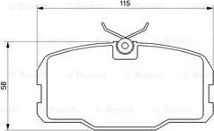 BOSCH 0 986 467 511 - Тормозные колодки, дисковые, комплект autospares.lv