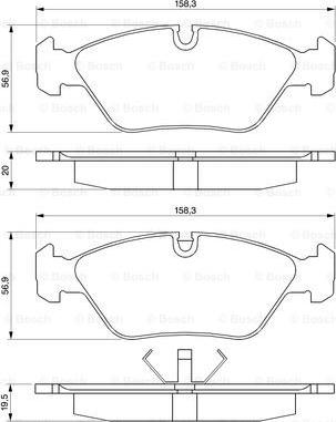 BOSCH 0 986 467 570 - Тормозные колодки, дисковые, комплект autospares.lv