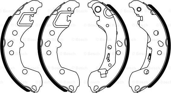 BOSCH 0 986 487 958 - Комплект тормозных колодок, барабанные autospares.lv