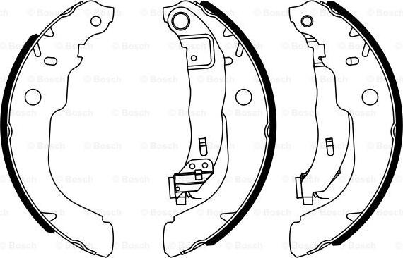 BOSCH 0 986 487 960 - Комплект тормозных колодок, барабанные autospares.lv