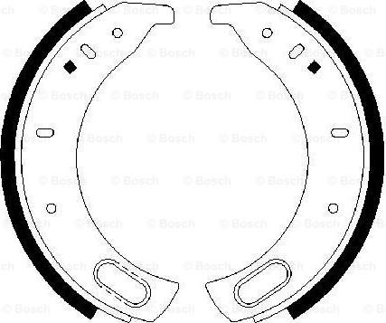 BOSCH 0 986 487 459 - Комплект тормозных колодок, барабанные autospares.lv