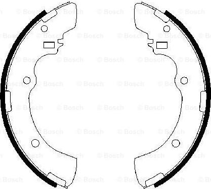 BOSCH 0 986 487 479 - Комплект тормозных колодок, барабанные autospares.lv