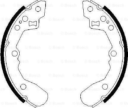 BOSCH 0 986 487 591 - Комплект тормозных колодок, барабанные autospares.lv