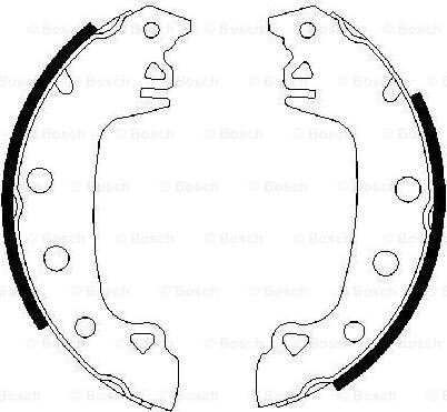 BOSCH 0 986 487 541 - Комплект тормозных колодок, барабанные autospares.lv