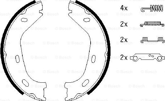 BOSCH 0 986 487 542 - Комплект тормозов, ручник, парковка autospares.lv