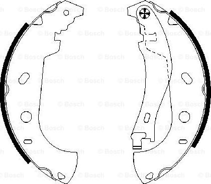 BOSCH 0 986 487 559 - Комплект тормозных колодок, барабанные autospares.lv