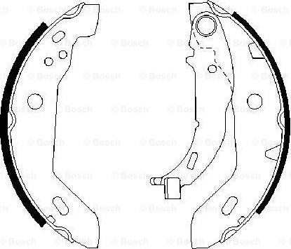 BOSCH 0 986 487 565 - Комплект тормозных колодок, барабанные autospares.lv