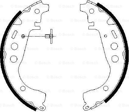 BOSCH 0 986 487 589 - Комплект тормозных колодок, барабанные autospares.lv