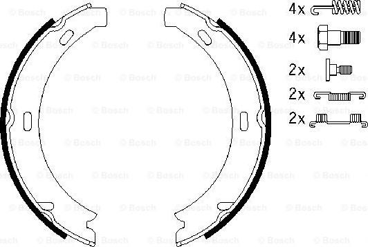 BOSCH 0 986 487 584 - Комплект тормозов, ручник, парковка autospares.lv