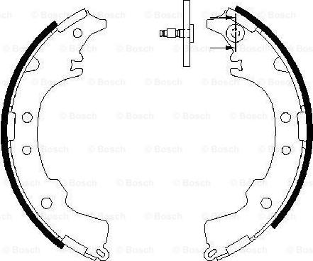 BOSCH 0 986 487 588 - Комплект тормозных колодок, барабанные autospares.lv