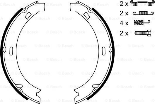 BOSCH 0 986 487 582 - Комплект тормозов, ручник, парковка autospares.lv