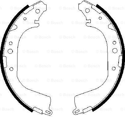 BOSCH 0 986 487 530 - Комплект тормозных колодок, барабанные autospares.lv