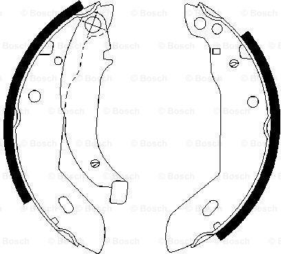 BOSCH 0 986 487 533 - Комплект тормозных колодок, барабанные autospares.lv