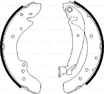 BOSCH 0 986 487 521 - Комплект тормозных колодок, барабанные autospares.lv