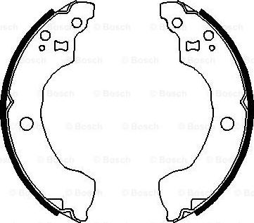 BOSCH 0 986 487 691 - Комплект тормозных колодок, барабанные autospares.lv