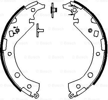 BOSCH 0 986 487 692 - Комплект тормозных колодок, барабанные autospares.lv