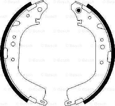 BOSCH 0 986 487 651 - Комплект тормозных колодок, барабанные autospares.lv