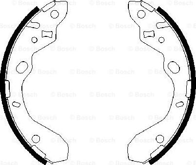 BOSCH 0 986 487 652 - Комплект тормозных колодок, барабанные autospares.lv