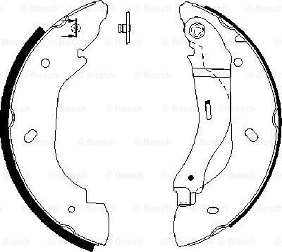 BOSCH 0 986 487 660 - Комплект тормозных колодок, барабанные autospares.lv