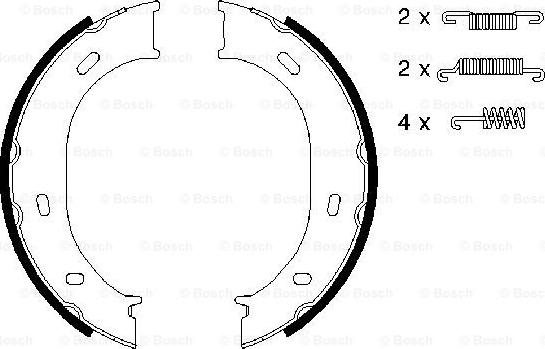 BOSCH 0 986 487 610 - Комплект тормозов, ручник, парковка autospares.lv