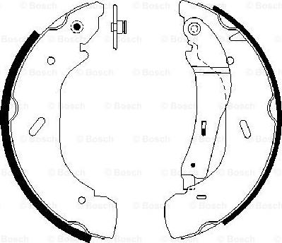 BOSCH 0 986 487 612 - Комплект тормозных колодок, барабанные autospares.lv