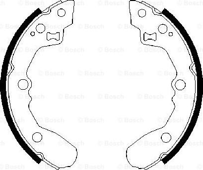 BOSCH 0 986 487 688 - Комплект тормозных колодок, барабанные autospares.lv