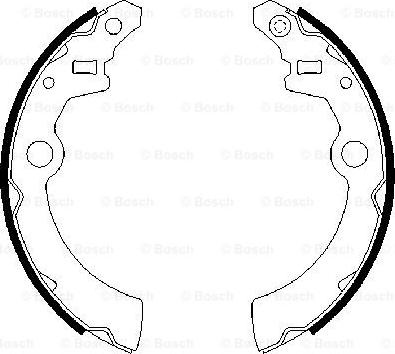 BOSCH 0 986 487 682 - Комплект тормозных колодок, барабанные autospares.lv