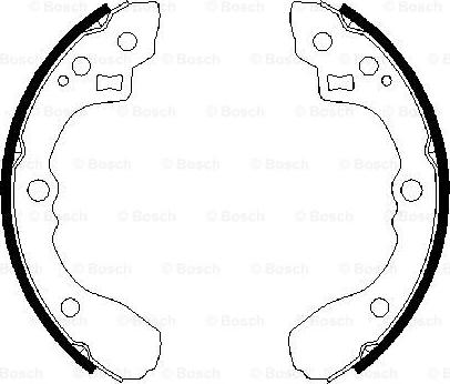 BOSCH 0 986 487 687 - Комплект тормозных колодок, барабанные autospares.lv