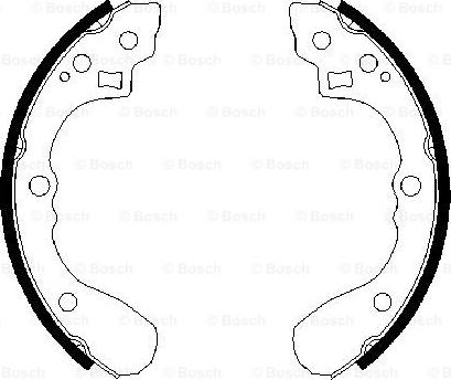 BOSCH 0 986 487 636 - Комплект тормозных колодок, барабанные autospares.lv