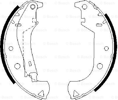 BOSCH 0 986 487 626 - Комплект тормозных колодок, барабанные autospares.lv