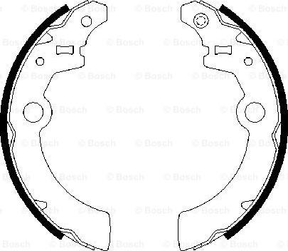 BOSCH 0 986 487 676 - Комплект тормозных колодок, барабанные autospares.lv