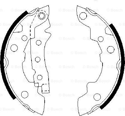 BOSCH 0 986 487 081 - Комплект тормозных колодок, барабанные autospares.lv