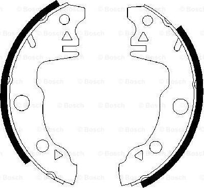 BOSCH 0 986 487 020 - Комплект тормозных колодок, барабанные autospares.lv