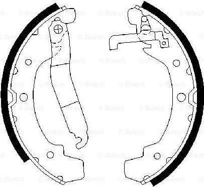 BOSCH 0 986 487 193 - Комплект тормозных колодок, барабанные autospares.lv