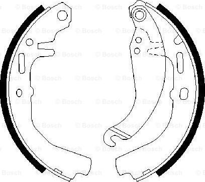 BOSCH 0 986 487 109 - Комплект тормозных колодок, барабанные autospares.lv