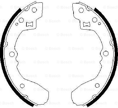 BOSCH 0 986 487 189 - Комплект тормозных колодок, барабанные autospares.lv