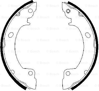 BOSCH 0 986 487 399 - Комплект тормозных колодок, барабанные autospares.lv