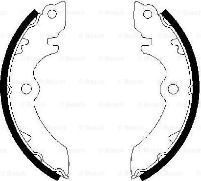 BOSCH 0 986 487 345 - Комплект тормозных колодок, барабанные autospares.lv