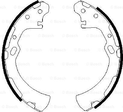 BOSCH 0 986 487 369 - Комплект тормозных колодок, барабанные autospares.lv