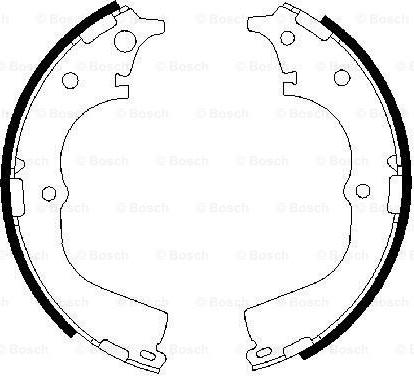 BOSCH 0 986 487 361 - Комплект тормозных колодок, барабанные autospares.lv