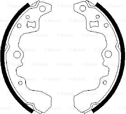 BOSCH 0 986 487 314 - Комплект тормозных колодок, барабанные autospares.lv