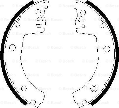 BOSCH 0 986 487 326 - Комплект тормозных колодок, барабанные autospares.lv