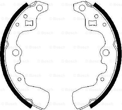 BOSCH 0 986 487 379 - Комплект тормозных колодок, барабанные autospares.lv