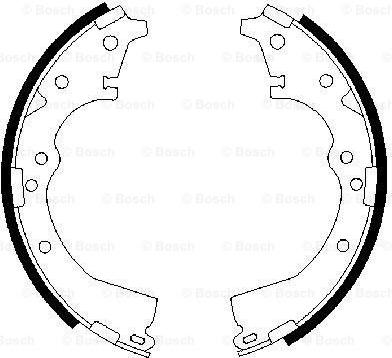 BOSCH 0 986 487 290 - Комплект тормозных колодок, барабанные autospares.lv