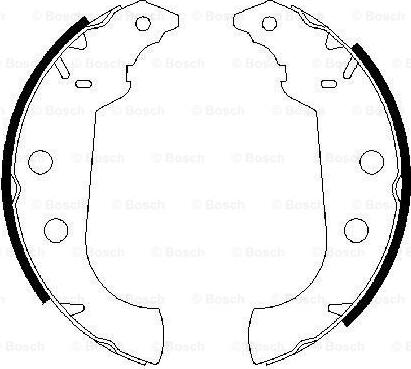 BOSCH 0 986 487 243 - Комплект тормозных колодок, барабанные autospares.lv