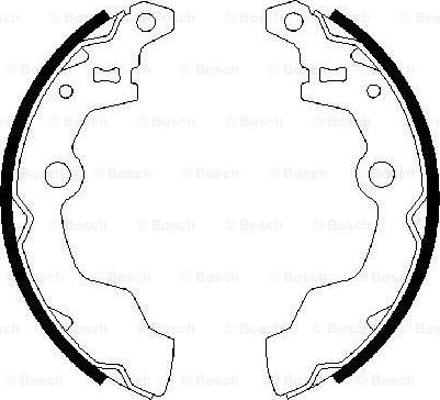 BOSCH 0 986 487 269 - Комплект тормозных колодок, барабанные autospares.lv