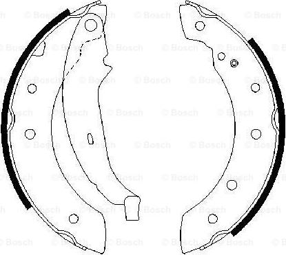 BOSCH 0 986 487 266 - Комплект тормозных колодок, барабанные autospares.lv