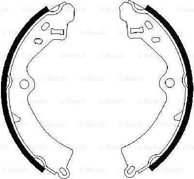 BOSCH 0 986 487 268 - Комплект тормозных колодок, барабанные autospares.lv