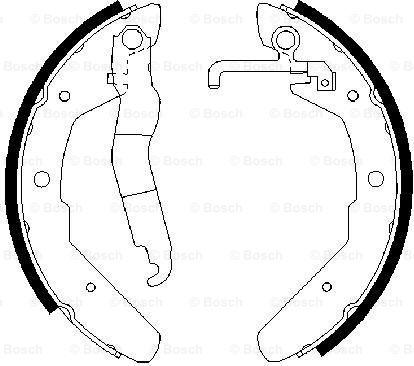 BOSCH 0 986 487 279 - Комплект тормозных колодок, барабанные autospares.lv